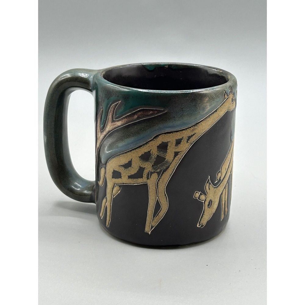 Mexican Pottery Animal‎ Coffee Mug Mara Ceramic Stoneware Giraffes Heavy Large
